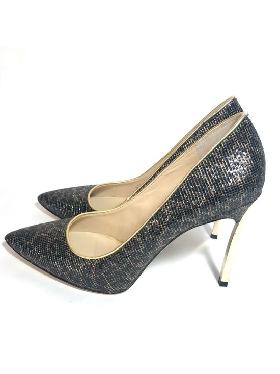 Enzo Angiolini Shoes - Enzo Angiolini Eainfinti Infinity Black Gold Metallic Cheetah Print Pumps